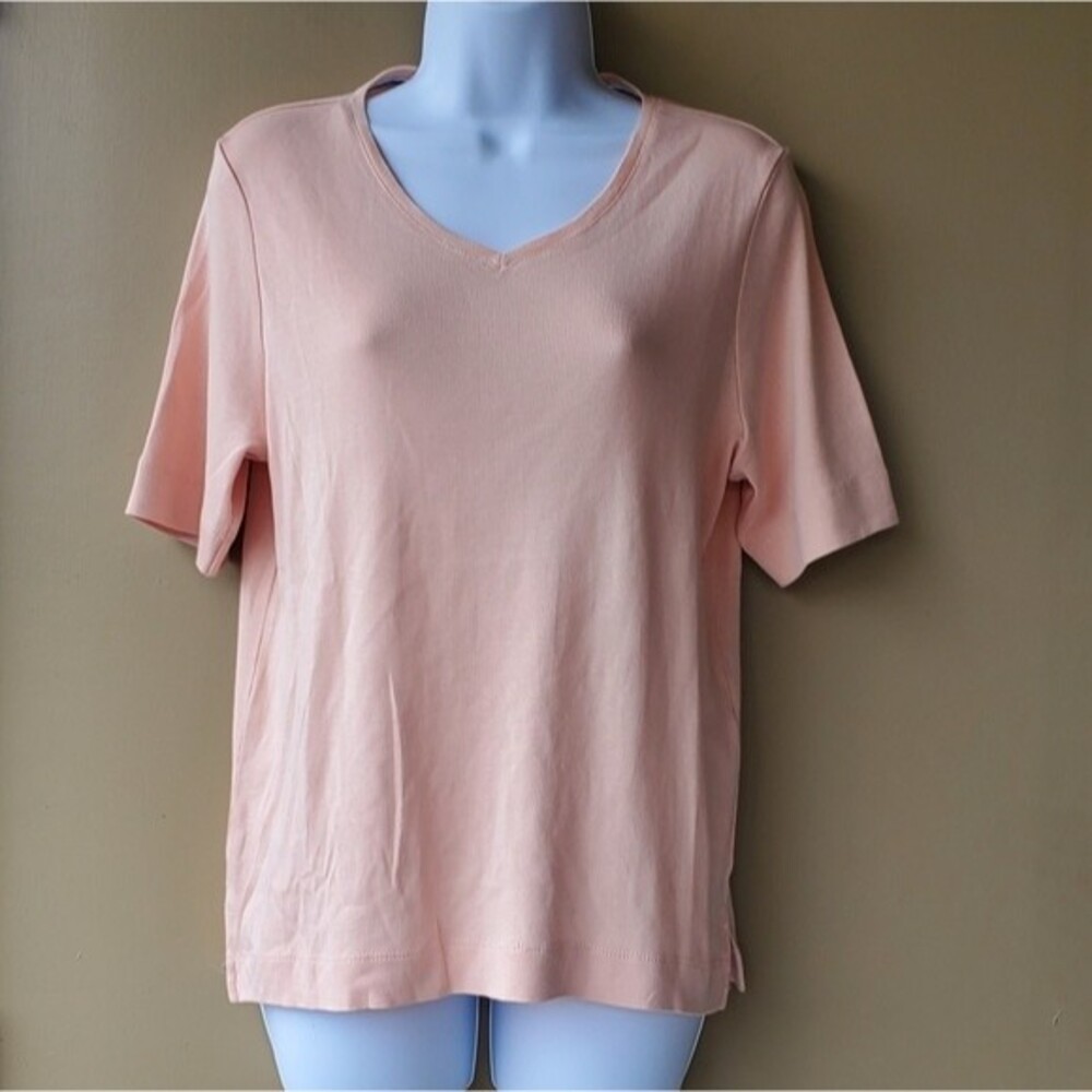 Chicos Womens The Ultimate Tee Peach Basic Tee Sh… - image 1